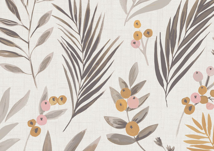 Folk Floral, Elysium Gold - Twist&Fit Roller Blind - Image 6